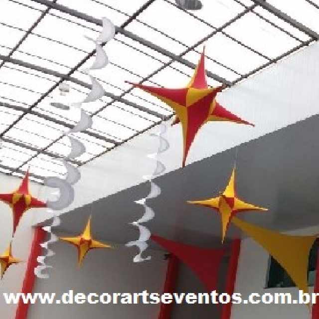 Foto 1 - Estrela de tecido para decorao